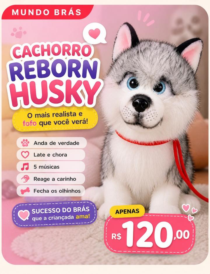 Cachorro reborn Husky