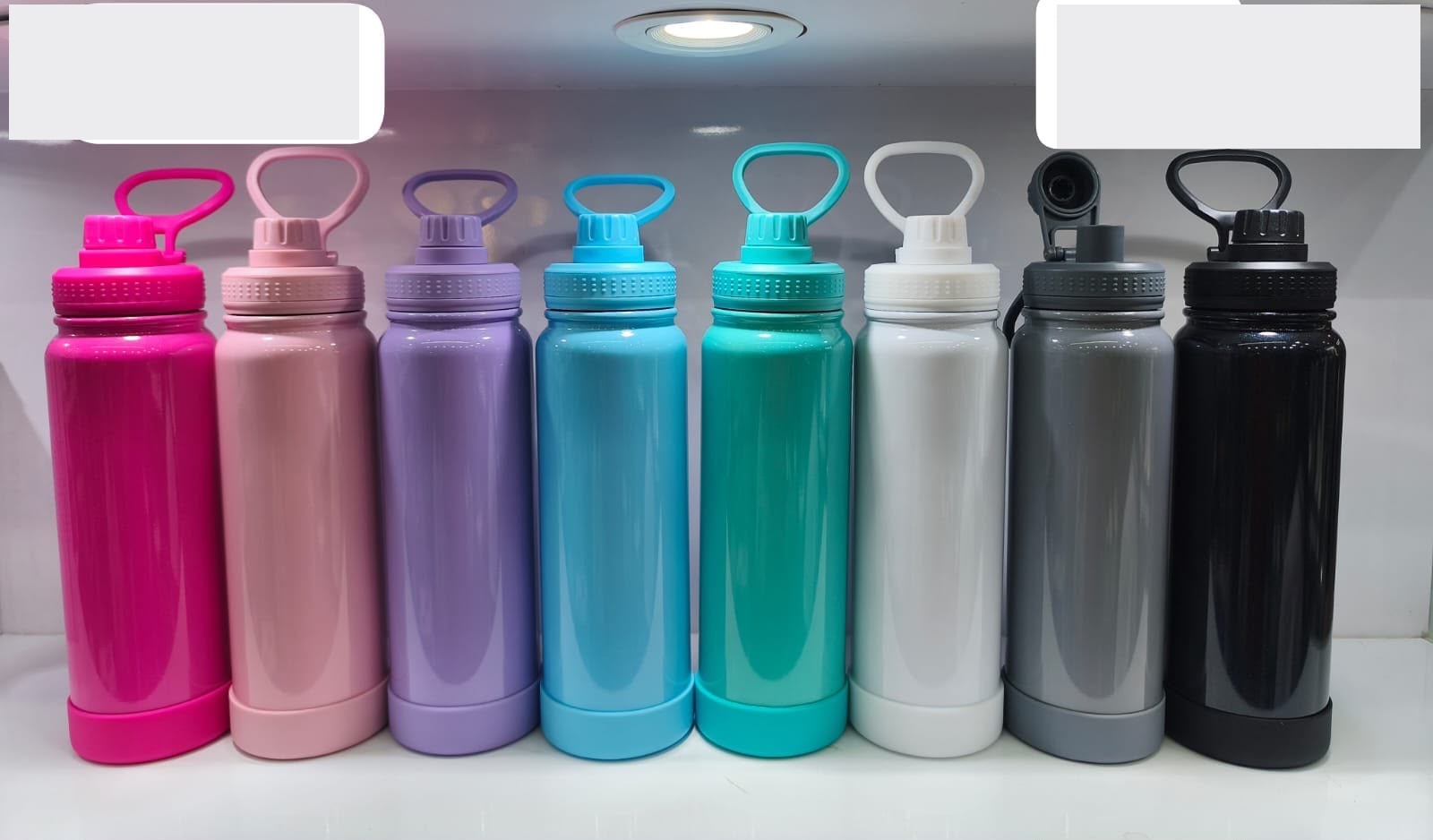 Garrafa Térmica 800ml Brilhosa com Bico e Alça — 8 Cores