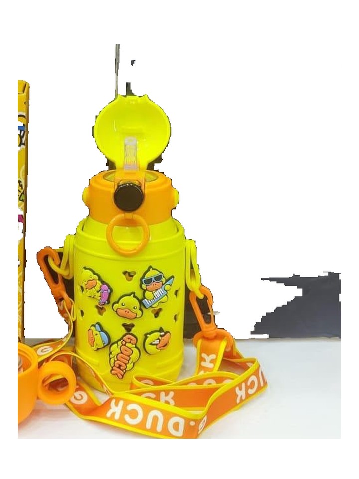 Garrafa Térmica Infantil Duck 500ml com Capa Emborrachada