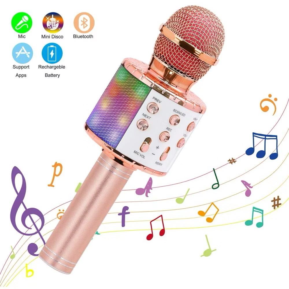 Microfone Infantil de Karaokê Bluetooth