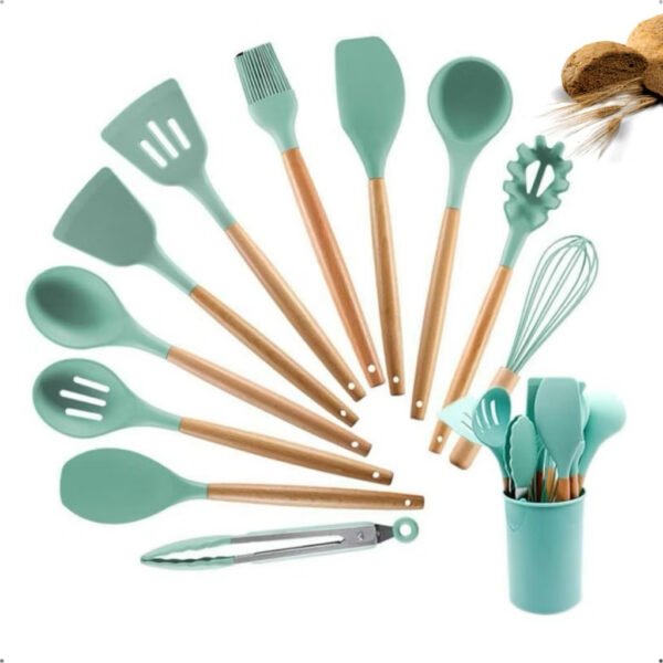 Kit 12 peças de Utensílios de Cozinhas | Silicone - Image 11