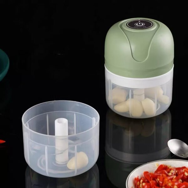 Mini Processador Elétrico Moedor Carne Vegetais Alho Fruta Recarregável USB 250ml - Image 10