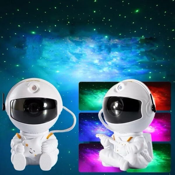 Projetor Astronauta Estrelar Galáctico 360º - GERAÇÃO 2 -  Luz Noturna com Bluetooth e Controle Remoto - Decoração - Image 9