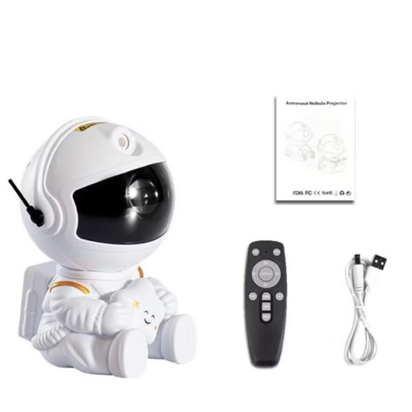Projetor Astronauta Estrelar Galáctico 360º - GERAÇÃO 2 -  Luz Noturna com Bluetooth e Controle Remoto - Decoração - Image 5