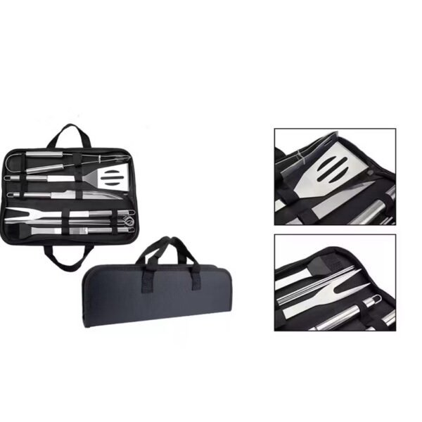 Kit Churrasco Conjunto Chef Gourmet Utensílios Em Aço Inoxidável Inox Com Estojo Churrasqueiro Profissional - Image 2